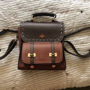 2 toned backpack purse